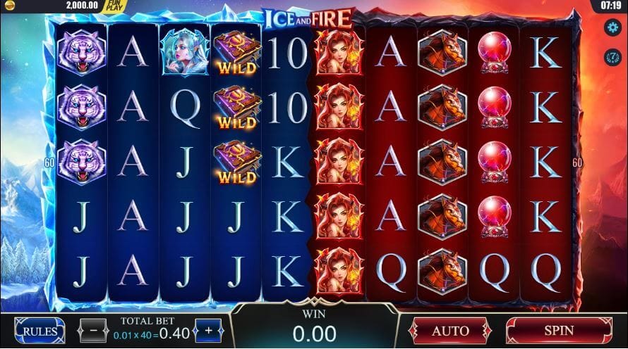 Ice and Fire Slot Gameplay