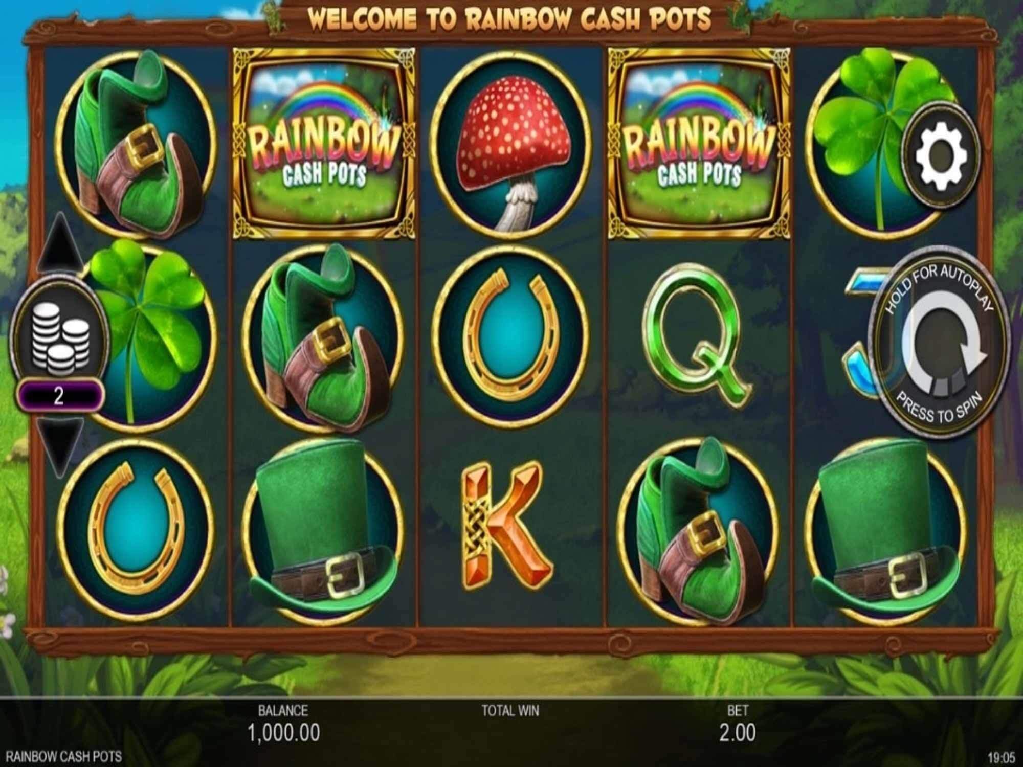 Rainbow Cash Pots Slot Gameplay