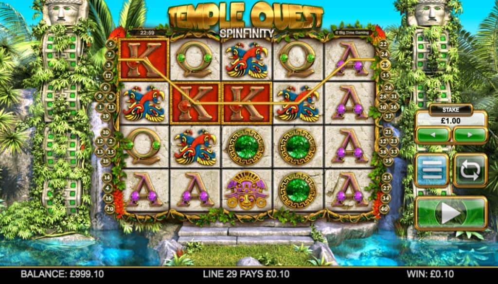 Temple Quest Spinfinity Gameplay