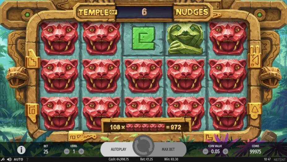 Temple of Nudges Slot Gameplay