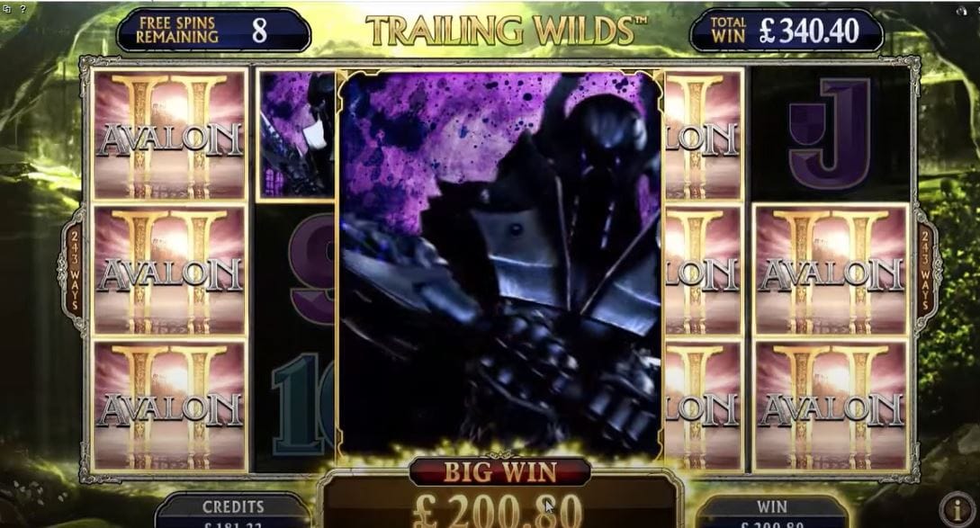 Avalon 2: Quest for the Grail Slot Big Win