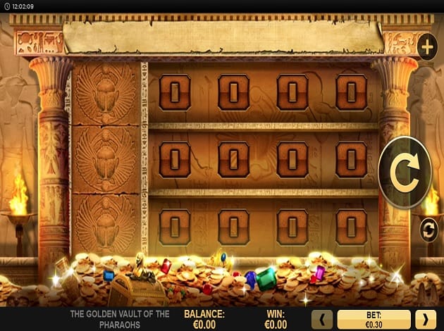 golden vault of the pharaohs online slot gameplay