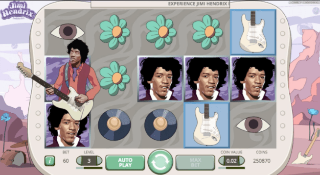 Jimi Hendrix Online Slot Gameplay Image