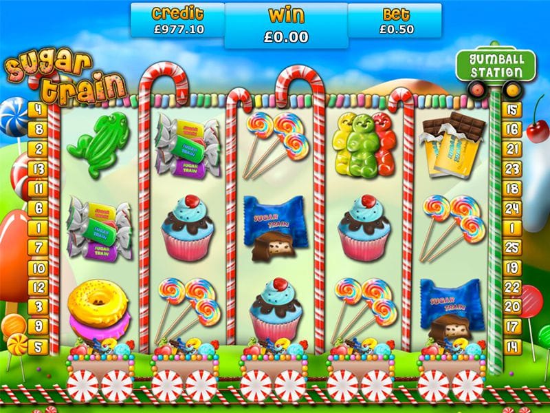 Sugar Trains slots gameplay
